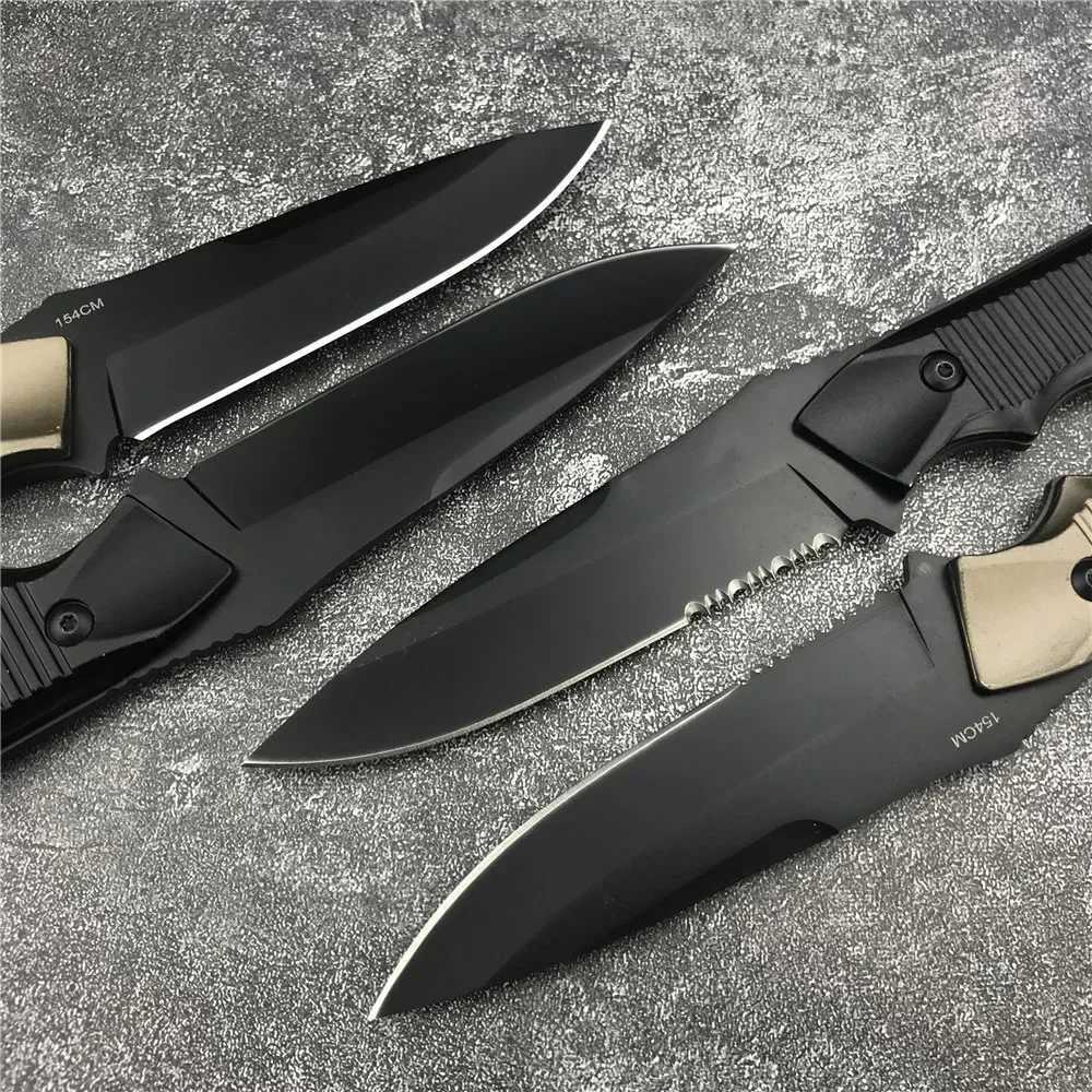 BM 140 BK Fixed Blade 154CM Blade Aluminum Handle Tactical Hunting Full Tang Cutting Camping EDC Utility Survival KnivesXJ250510