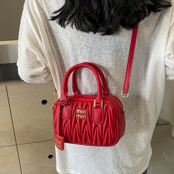2025 Designer Luxury Boutique Small Square Bag Women's Pleated Shoulder / Crossbody Bag Summer Trendy Style Free shipping