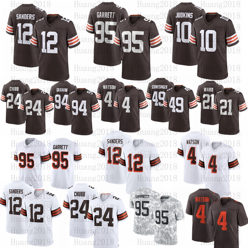 12 Shedeur Sanders Mason Graham Quinshon Judkins Football Jersey Schwesinger Myles Garrett Njoku Owusu-Koramoah Jerry Jeudy Ford Ricci Bush Kosar Joe Thomas