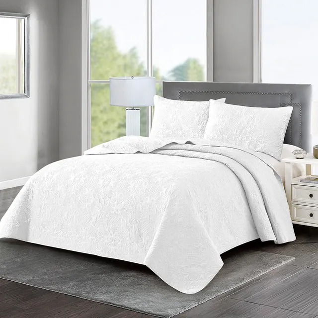 Applique Cotton Quilt Set 3-Piece Bedspread on the Bed King Queen Size Lightweight Quilted Coverlet Summer Thin ComforterXJ250303 FJ