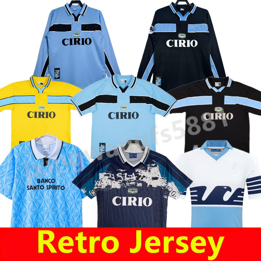lazio Vintage 98 99 00 Soccer Jersey MIHAJLOVIC NEDVED NESTA SIMEONE SALAS Retro Football shirts VERON GASCOIGNE 91 92 KLOSE 14 15 Classic Kit