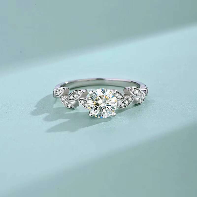 Gra Luxury 1CT Sandstone Women's Engagement Ring, Comes with Pure Silver Broken Branches and Wedding Four Claws