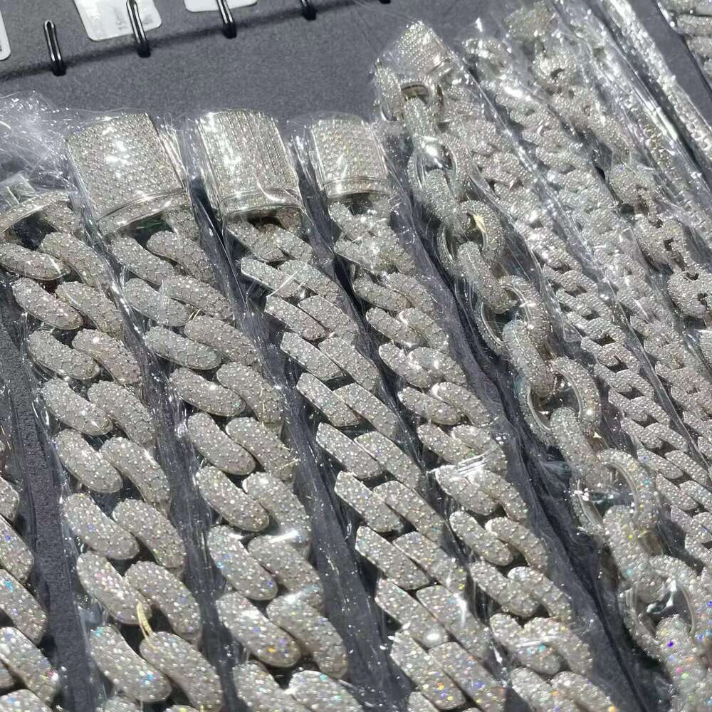 5mm 6mm 8mm 12mm 20mm 22mm Sier S Silicon Hip Hop Iced Cuban Link