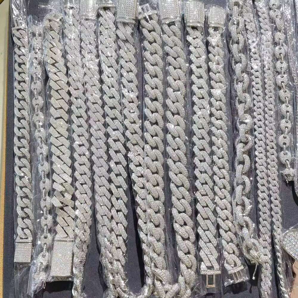 5mm 6mm 8mm 12mm 20mm 22mm Sier S Silicon Hip Hop Iced Cuban Link
