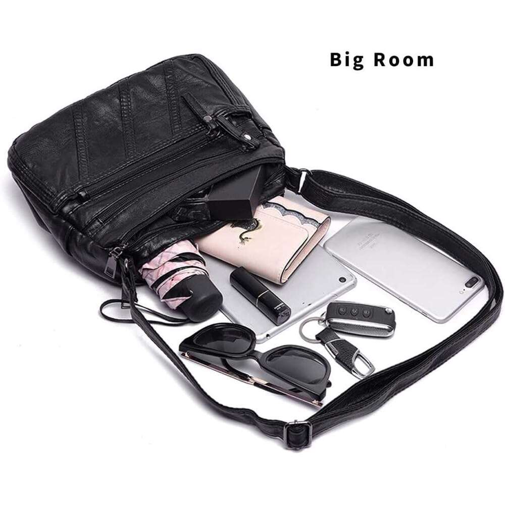 Water Soft PU leather Purses and Shoulder Handbags for Women Crossbody Bag Cross Body Messenger Bags