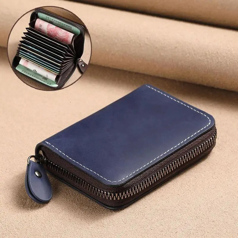 Mens Wallets - Soft Leather Large Capacity Wallet With Zipper Coin Purse New Free Delivery Designer Bag
