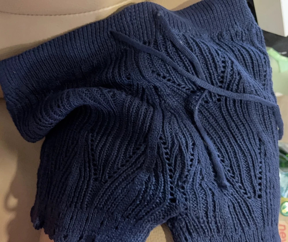 Womens Beach Shorts Hollow Out Knitted Lace Drawstring Elastic Waist Soft Breathable Loose High Summer Bikini 250506Z