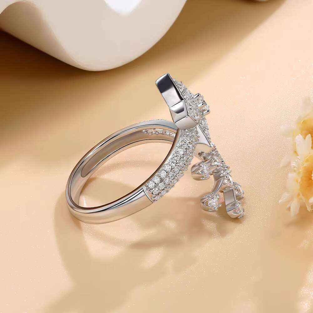 Price Iced VVS Moissanite Star Eternal Ring S Pure Silver Women's Wedding Gift