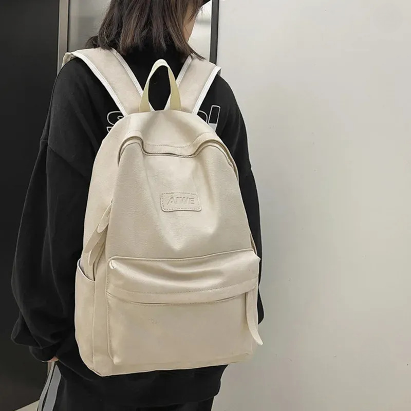 High Quality PU Leather School Backpack - Stylish Laptop Bag For Men And Women New Free Delivery Designer Bag