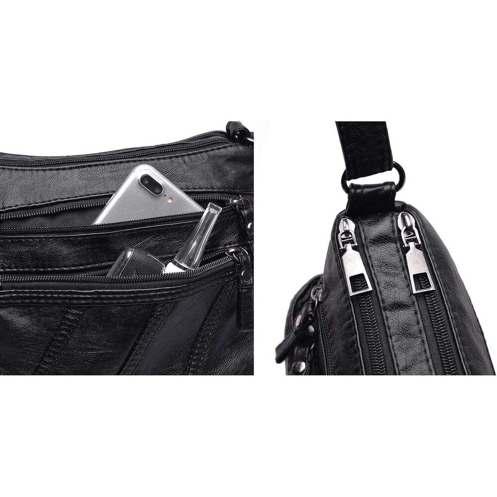 Water Soft PU leather Purses and Shoulder Handbags for Women Crossbody Bag Cross Body Messenger Bags