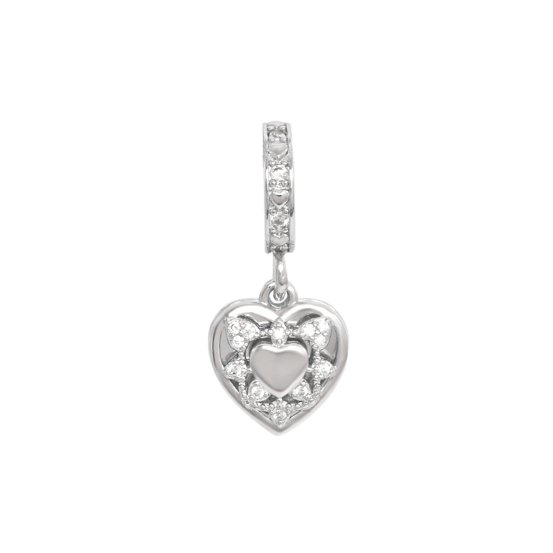 18K Gold Couple Heart Pendant | Rose Gold Diamond-Encrusted Hollow Star Necklace | Luxury European & American Style