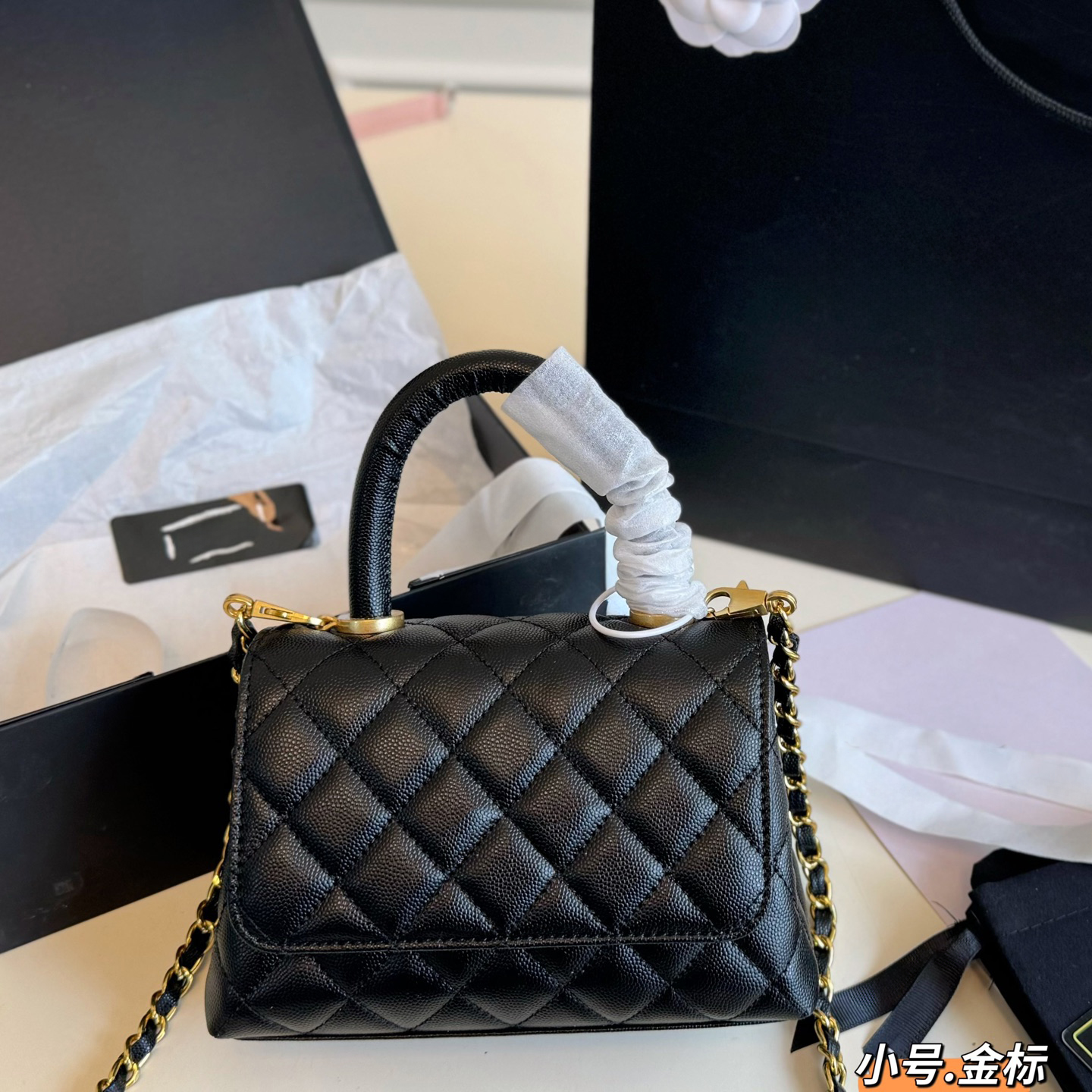 Designer Classic Totes Tote Mini 10a Mirror Caviar Calf Leather Quilted Plaid Chain Handle Single Flap Luxury Crossbody bags 19x13cm