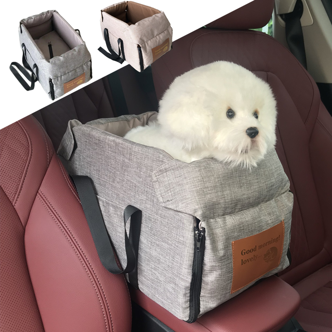 Travel dogBag Portable Pet Cat Seat Elevated Car Seat For Dog Armrest for Small Dog Cat Waterproof Dog Carrier Safety Travel Bag