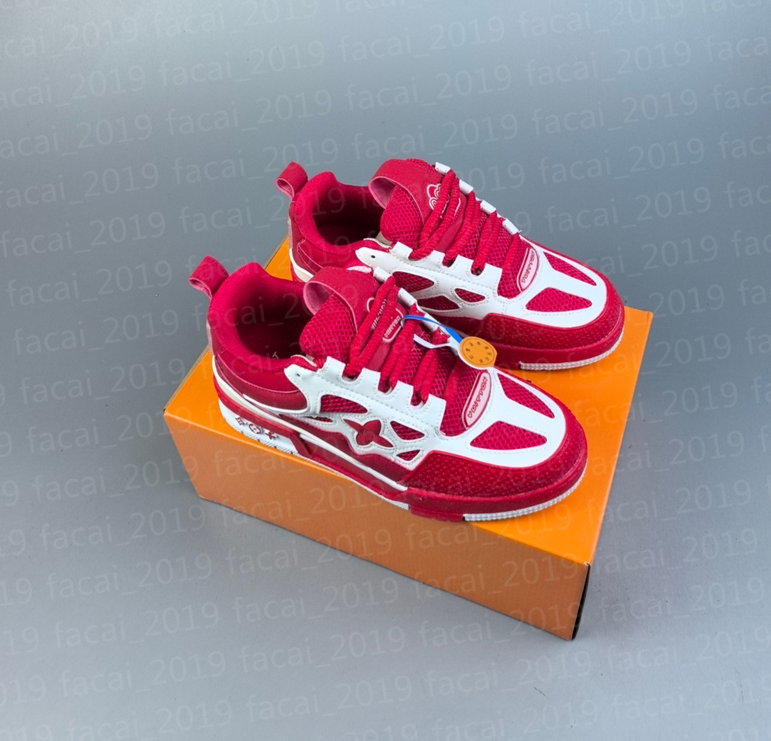 2025 Skate Shoes Designer Trainers High Quality Men and Women Sneakers Casual Fashion Running Lace-up Low-top Sports Breathable Black White R33