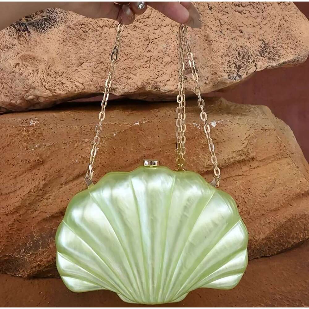 2025 Green Box Bag Mini Phone Women Acrylic Clutch Shoulder Brand Handbags Marble Evening Purse Wedding Tail Beach