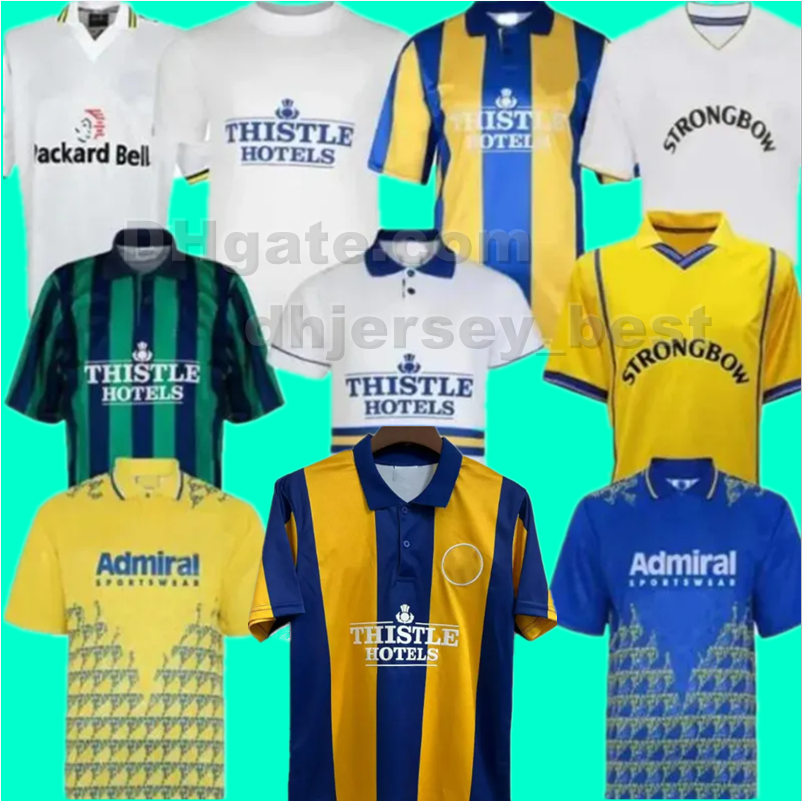 HASSELBAINK LEEDS Retro Soccer Jerseys United 78 89 90 91 92 93 95 96 97 98 99 00 01 02 03 Classic Football shirt SMITH KEWELL HOPKIN BATTY MILNER Vintage uniform