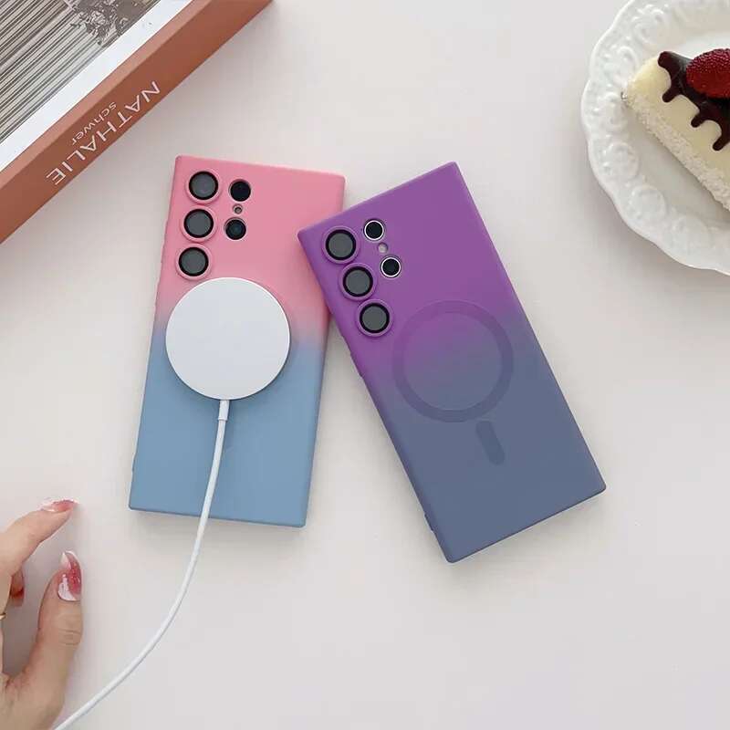 Comes With Lens Film Gradient Color Phone Case For Samsung Galaxy S25 Ultra S24 S23 S22 S21 Silicone Shockproof Back Cover
