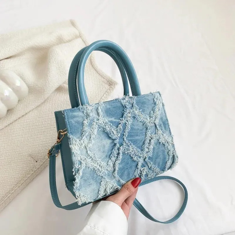 Fashion Shoulder Bag: Denim Crossbody Handbag For Women - High-capacity, Trendy Commuting Small Square Design New Free Delivery Designer Bag