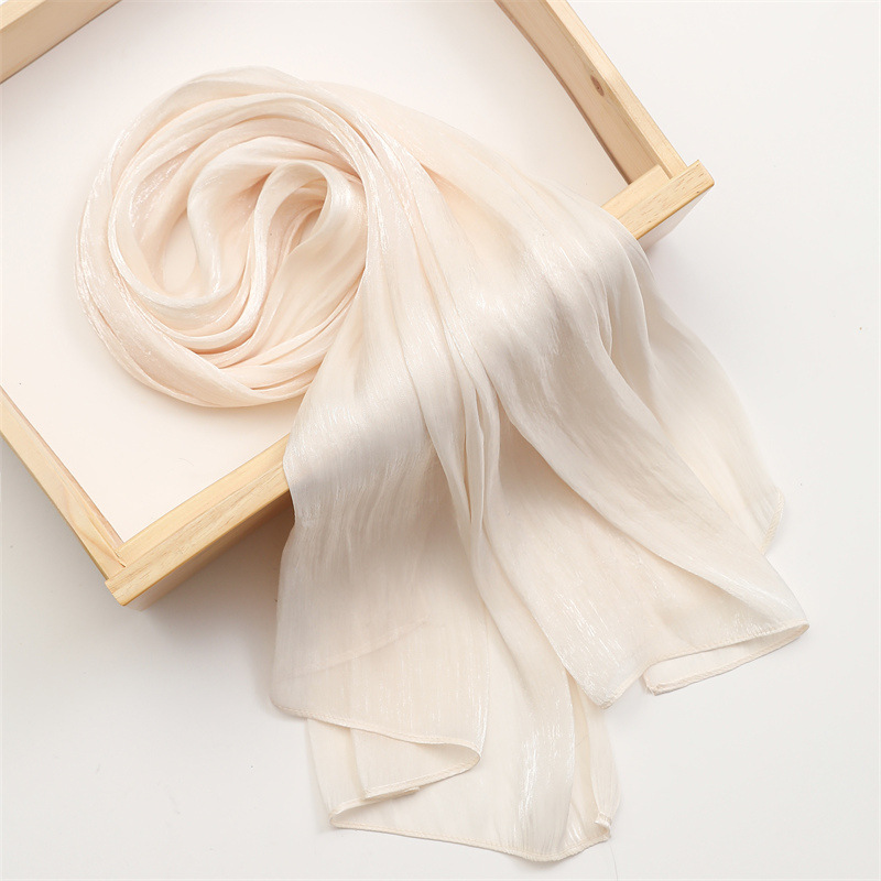 K687 New style small fresh and soft spring, summer, autumn and winter solid color scarf sun protection warm shawl cotton and linen headscarf silk scar