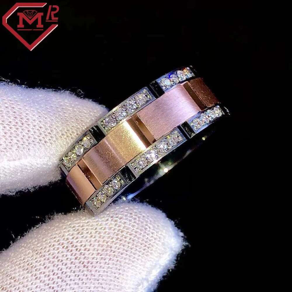 Fashionable Hiphop jewelry, silica ring, pure silver frosted design, chilled round cut men's ring