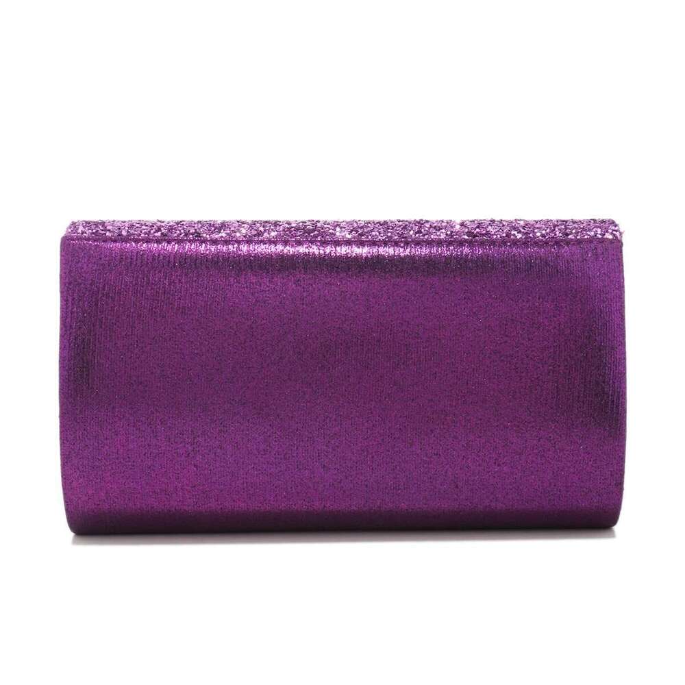 Dinner Bag Sier Clutch V Design Metal Chain Glitter Sequined Evening Bags With Envelope Party Wedding Casual Lady Handbags Banquet KQ