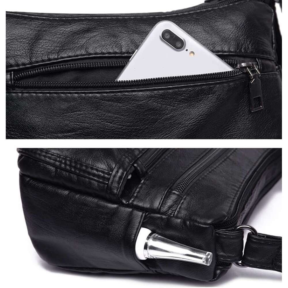 Water Soft PU leather Purses and Shoulder Handbags for Women Crossbody Bag Cross Body Messenger Bags