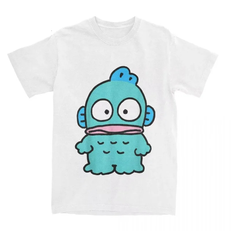 Hangyodon Front and Back Tshirts Mens Humorous Round Neck Short Sleeved Clothes Clothing Y2K 250506