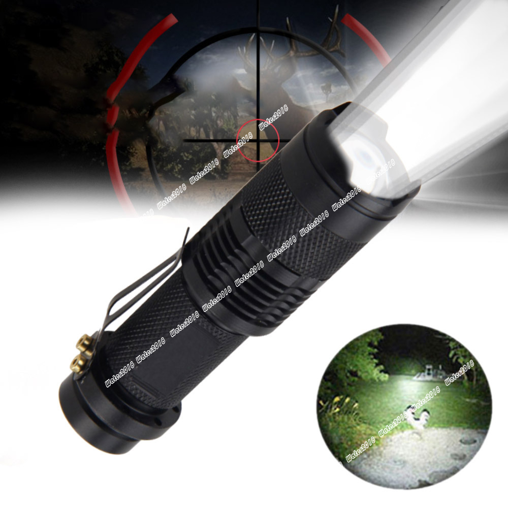 LED Flashlight Lighting Led Light 3 Modes Zoomable Tactical Torch Lamp For Fishing Hunting Detector