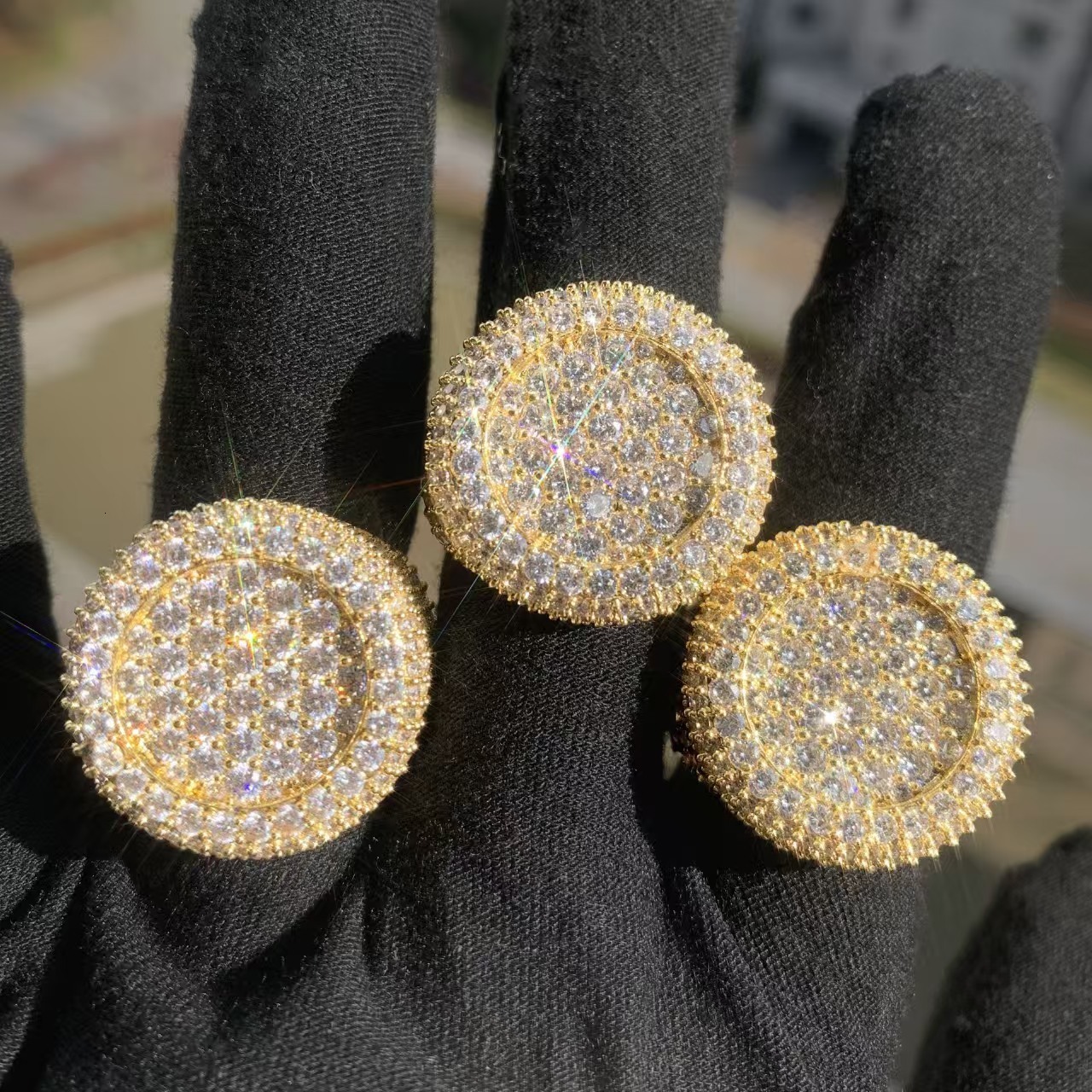 Luxury Big Pass Diamond Tester Diamond Hip Hop Rings baguette 925 Sterling Silver Mens Moissanite Ring