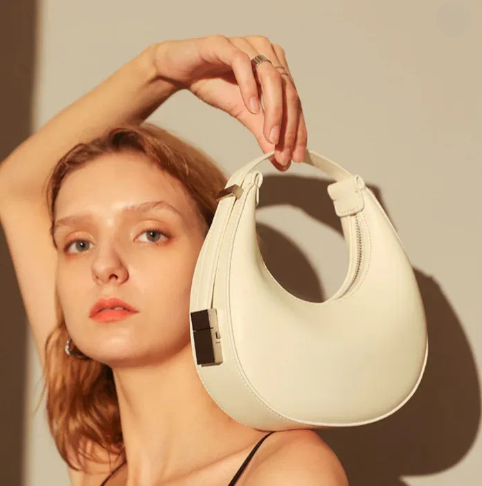 Crescent Evening Bag: Compact & Chic, 2025 Trend, Shoulder Handbag With Texture New Free Delivery Designer Bag