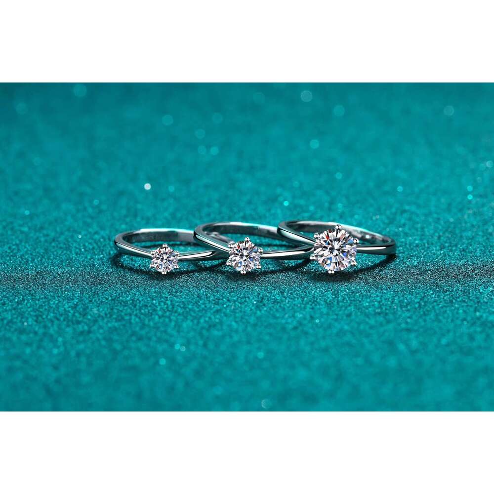 Merlin D-grade chilled engagement ring, pure silver silica ring