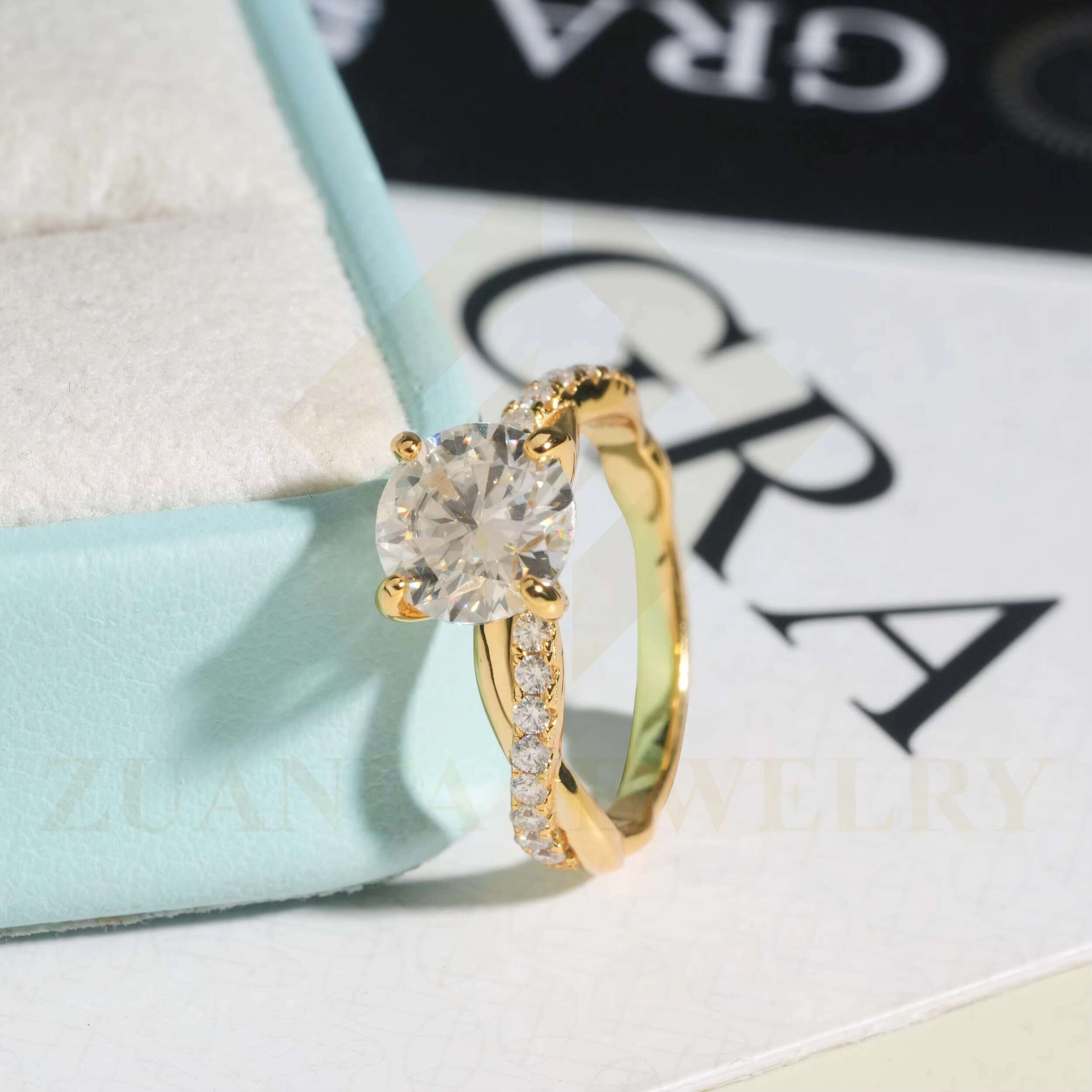 2t Cheap Price Wholesale Engagement Rings 925 Silver Round Moissanite Wedding Ring Gold Plated Women Jewelry