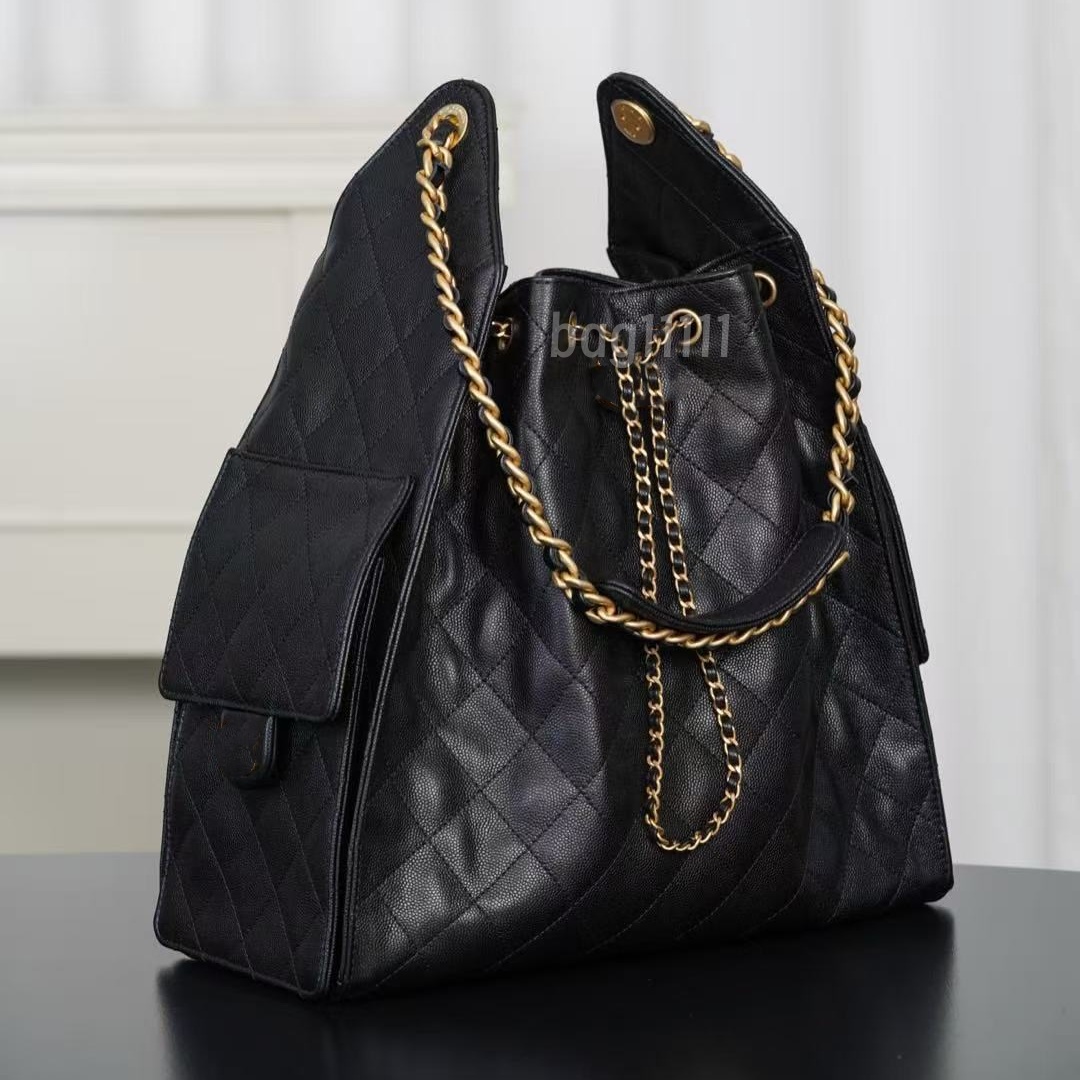 12a leather hobo bag with adjustable chain mirror quality designer bags shoulder 25 medium handbag caviar quilted handbags beige black on
