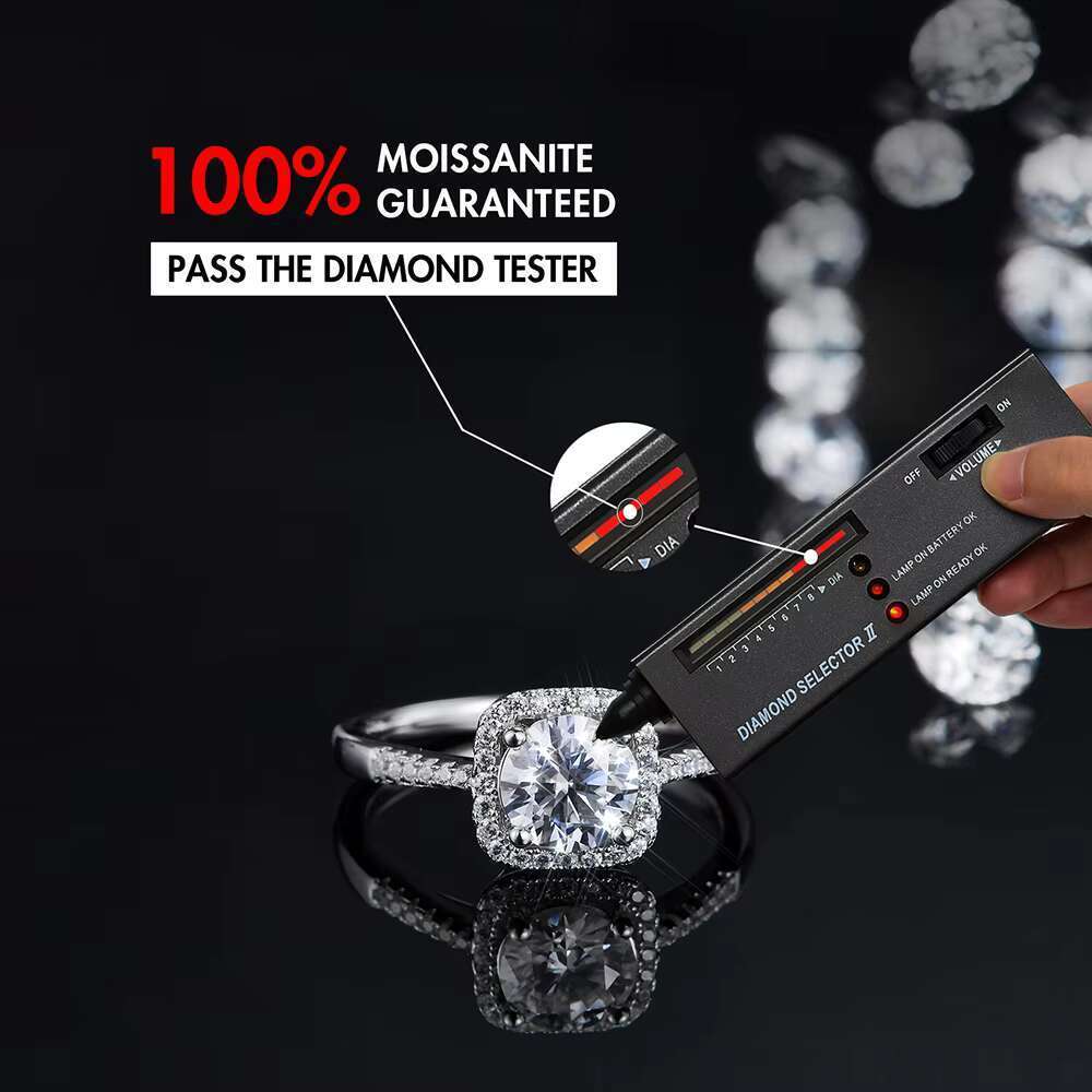 Spodumene wedding jewelry, pure silver and platinum plated 1ct 2ct GRA VVS engagement spodumene ring
