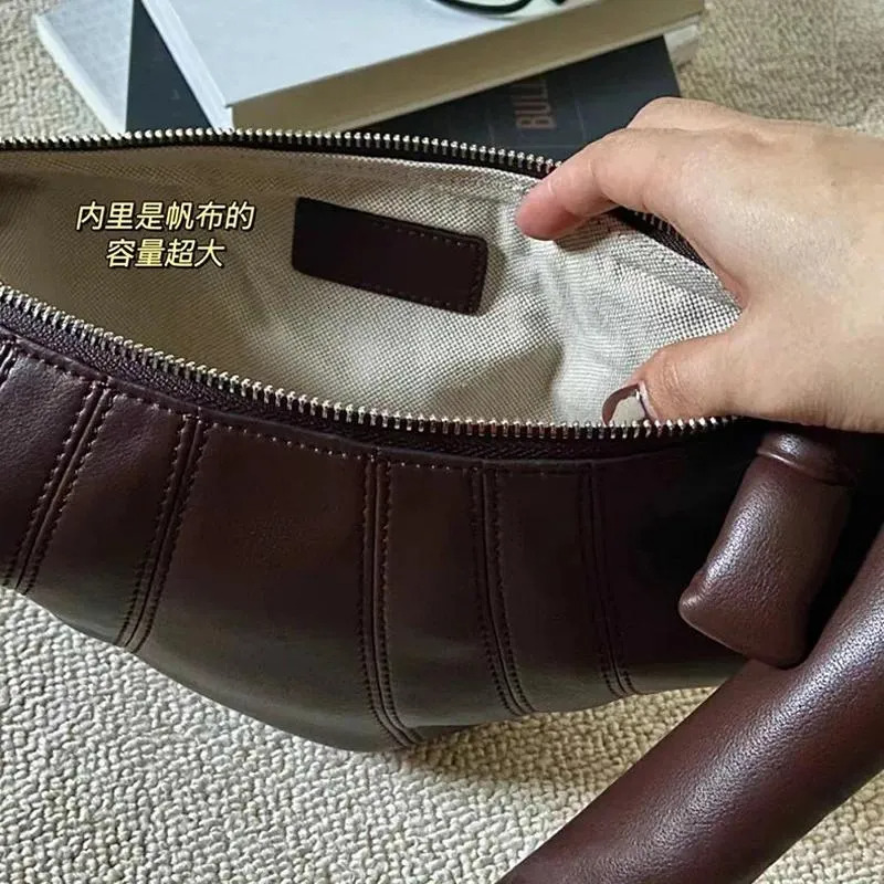 Vintage Shoulder Retro Croissant Style: In Soft Cowhide Leather, Unique Evening Bags And Slung Fashion Chest Bag For Women New Free Delivery Designer 