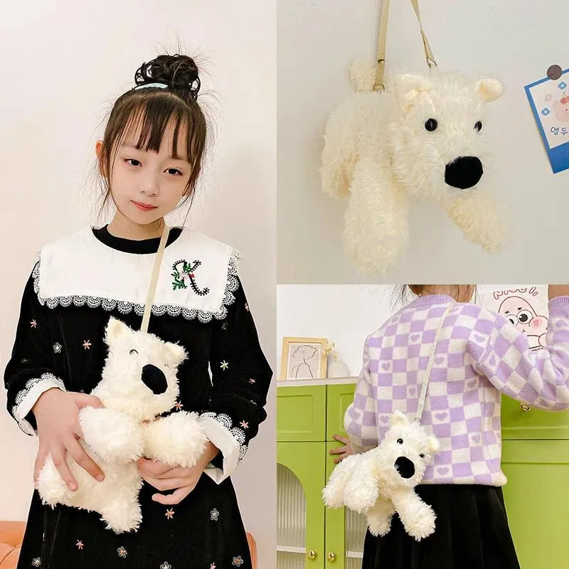Cute Purses Cartoon Puppy Plush Bag: Girl's Fun Shoulder Bags, Lightweight For Daily Use New Free Delivery Designer Bag