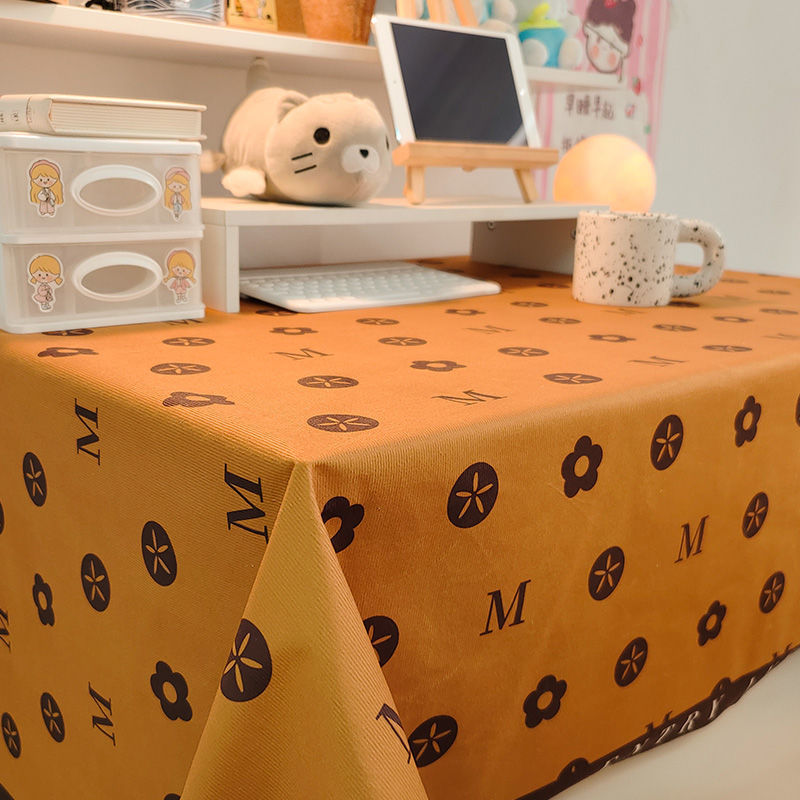 B418 Nordic style tablecloth net red plaid tablecloth student dormitory desk cloth atmosphere tablecloth coffee table decoration cloth ins