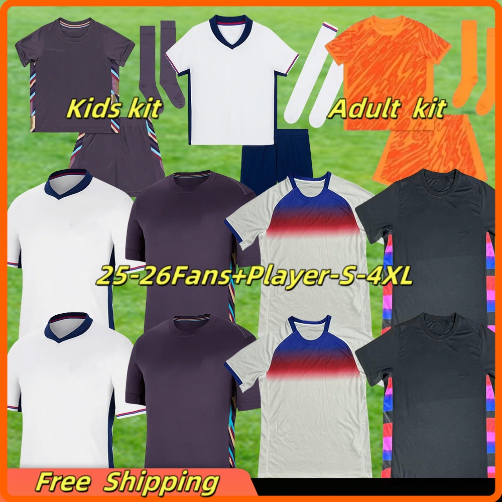 S-4XL England Maillot de football 24 25 26 Soccer Jersey RASHFORD KANE SAKA RICE FODEN 2025 2026 National Team Home White Away Women Men Kids Kit football kits