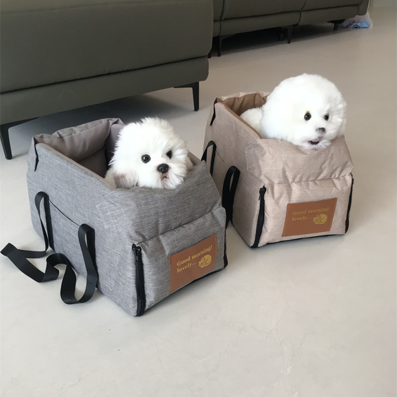Travel dogBag Portable Pet Cat Seat Elevated Car Seat For Dog Armrest for Small Dog Cat Waterproof Dog Carrier Safety Travel Bag