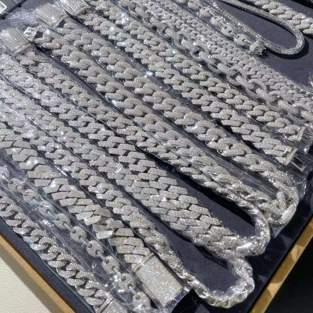 5mm 6mm 8mm 12mm 20mm 22mm Sier S Silicon Hip Hop Iced Cuban Link