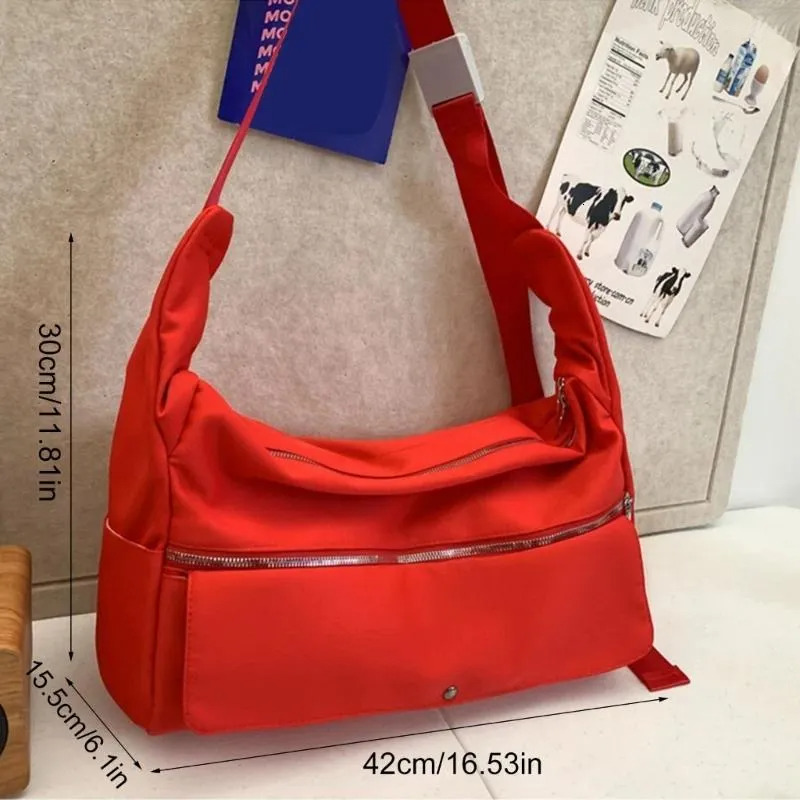 Large Nylon Crossbody Bag With Zipper For Daily Use And Travel New Free Delivery Designer Bag