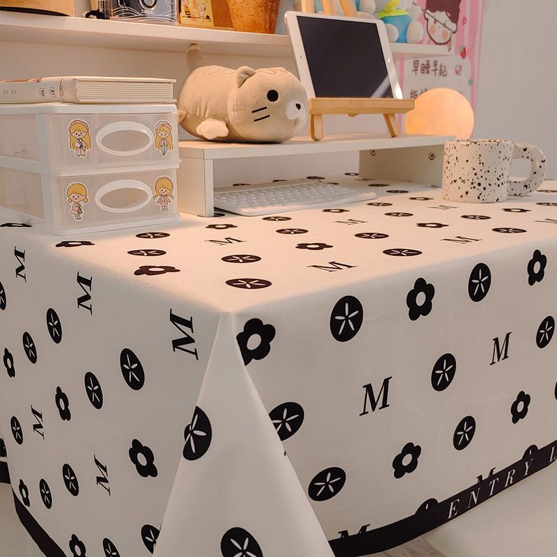 B418 Nordic style tablecloth net red plaid tablecloth student dormitory desk cloth atmosphere tablecloth coffee table decoration cloth ins