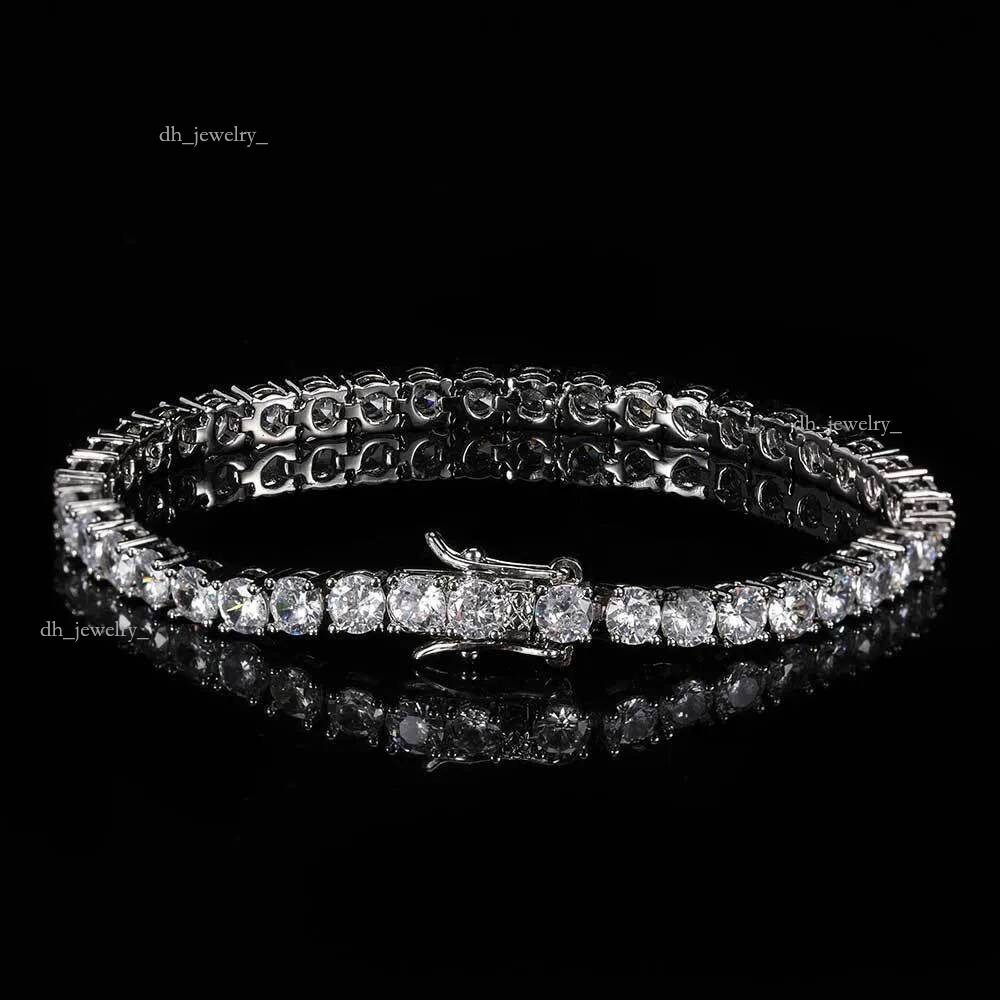 3MM necklace moissanite chain tennis bracelet designer women men gold plated dia choker hip hop fine womens mens jewelry personalize gift