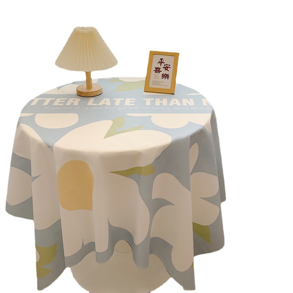 T0461 chessboard round table cloth ins style coffee table cloth birthday arrangement net red photo small round table cloth light luxury high-end