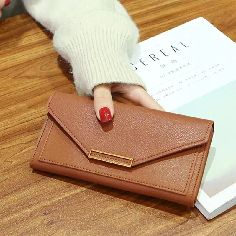 PU Leather Wallet For Women - Long Hasp Clutch With Phone Pocket, Money Bag Purse New Free Delivery Designer Bag