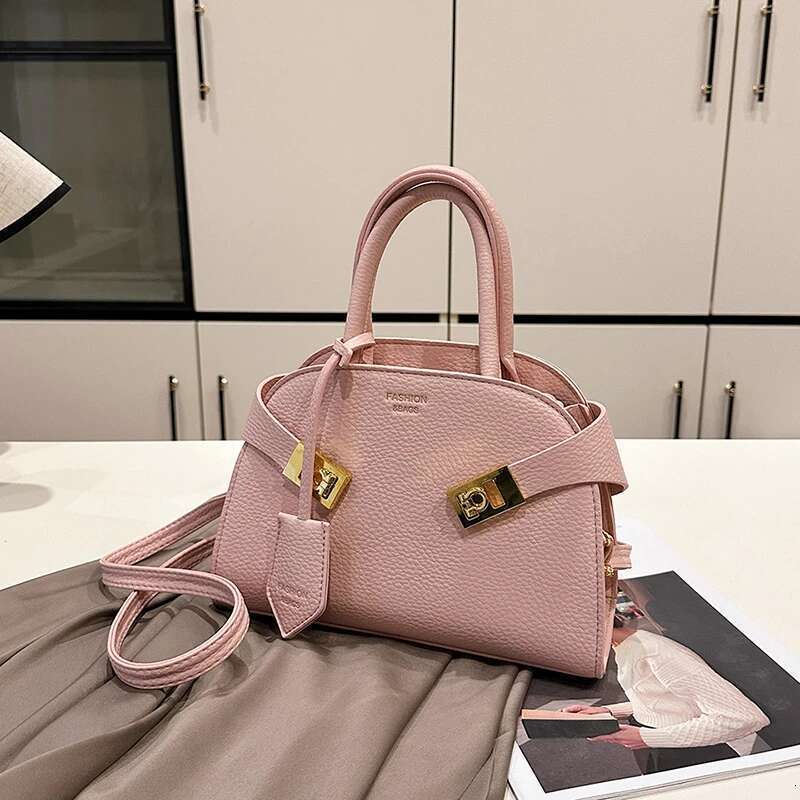 Solid Color Leather Shopper Tote Elegant Crossbody Bag Paris Fashion Inspired Minimalist Women Purse