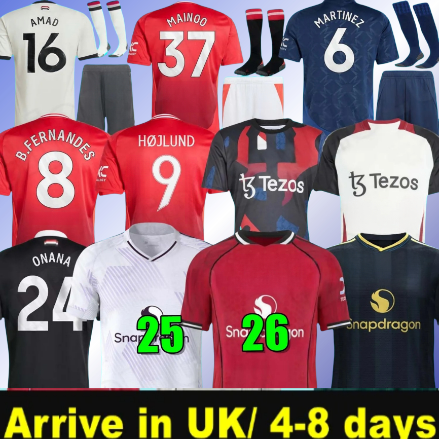 ONANA Dalot YORO DORGU Maguire 25 26 Stone Roses Soccer Jerseys GARNACHO HOJLUND CASEMIRO football shirt B. FERNANDES men kids kits MAINOO ZIRKZEE AMAD