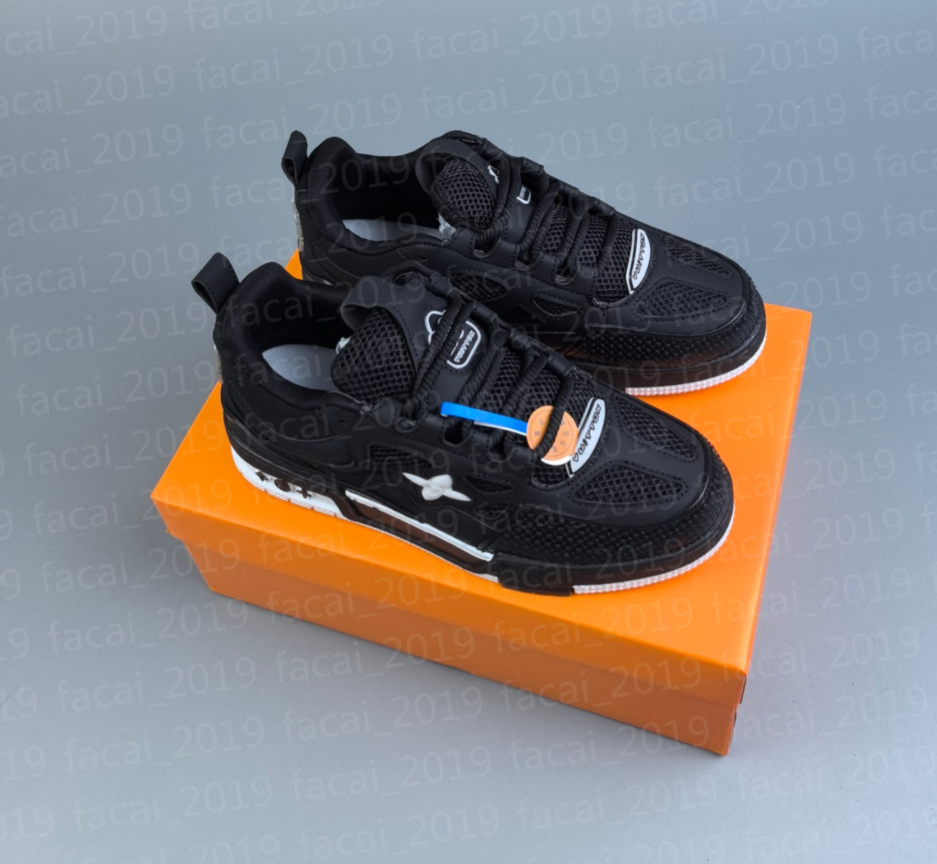 Designer Skate Shoes Trainers High Quality Men's and Women's Sneakers Casual Fashion Running Lace-up Low-top Sports Breathable Black R99