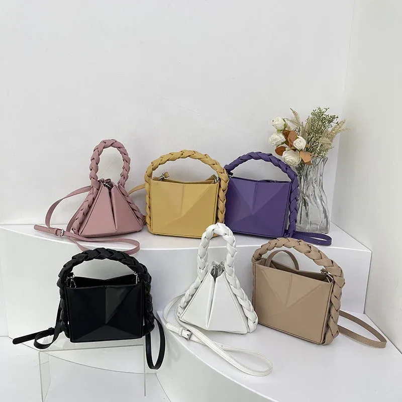 Unique Handbags Women: Square PU Leather Shoulder Bag - Solid Color, Versatile Designer Style Tote For Fashion New Free Delivery Designer Bag