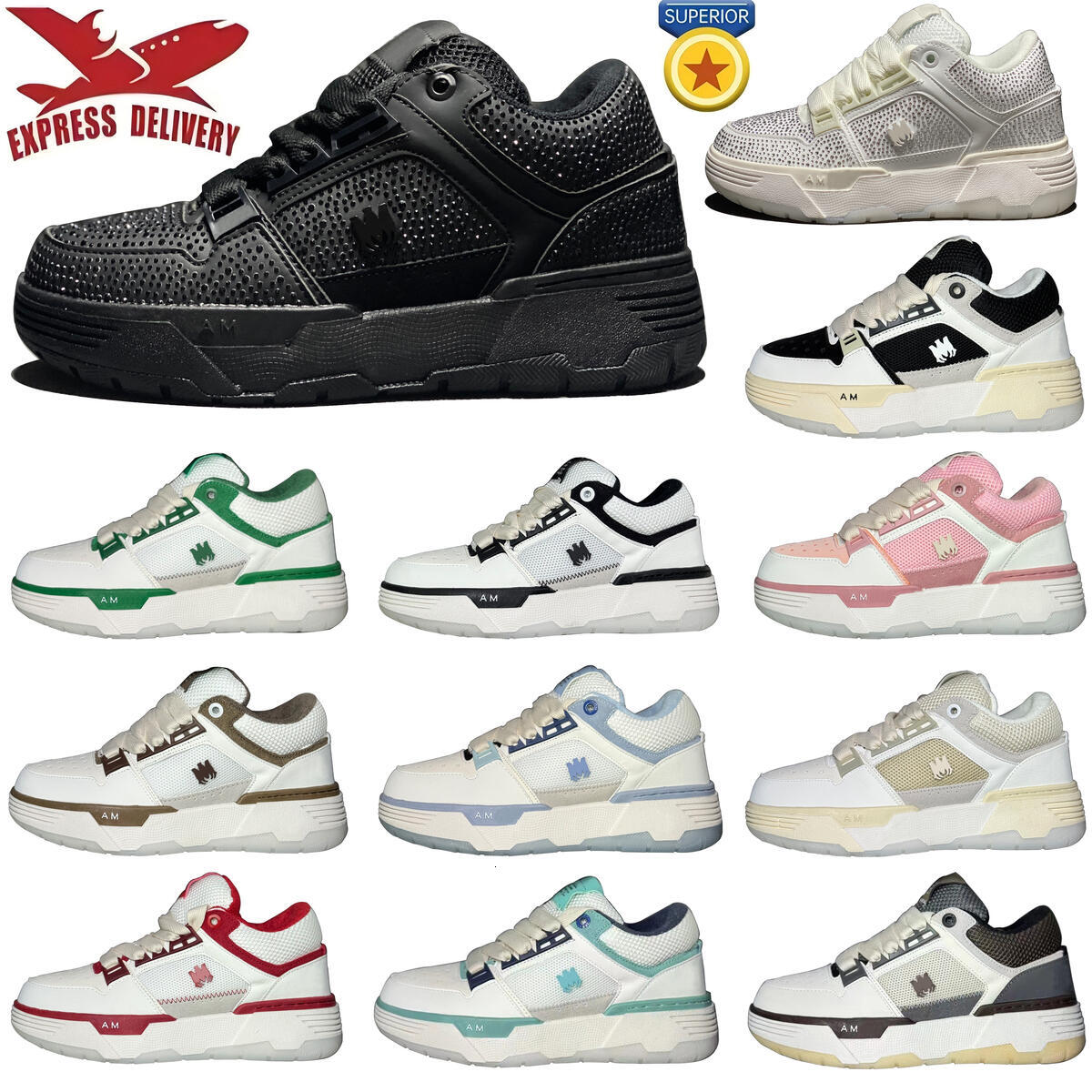 MA-1 CRYSTAL Women Men Designer Crystal Inlaid 100% Leather Upper Skate Renegades Sneakers Fall 2025 New Womens Casual Sports Shoes Top quality a2e